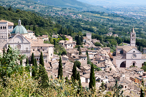 The view above Siena, Italy