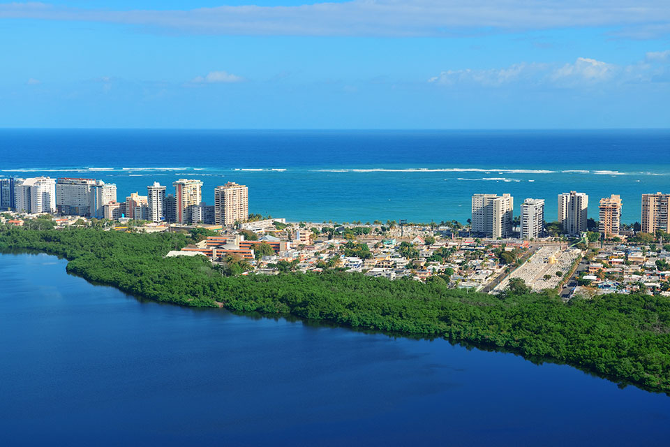 Aerial view of San Juan