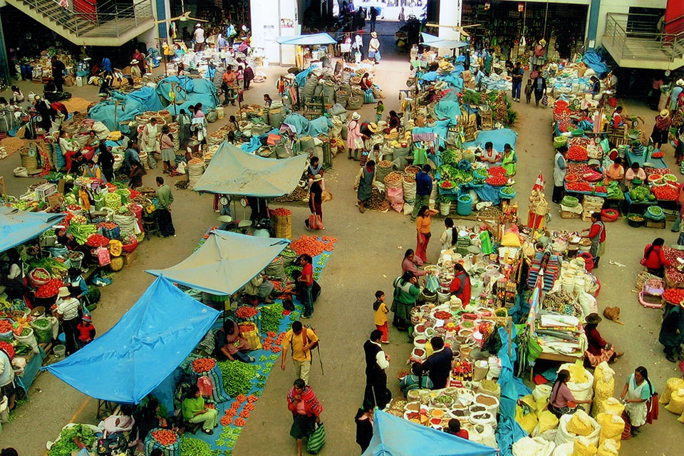 busy market