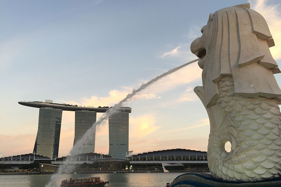 A fountain in Singapore