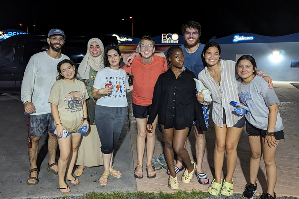A group of students posing for a picture
