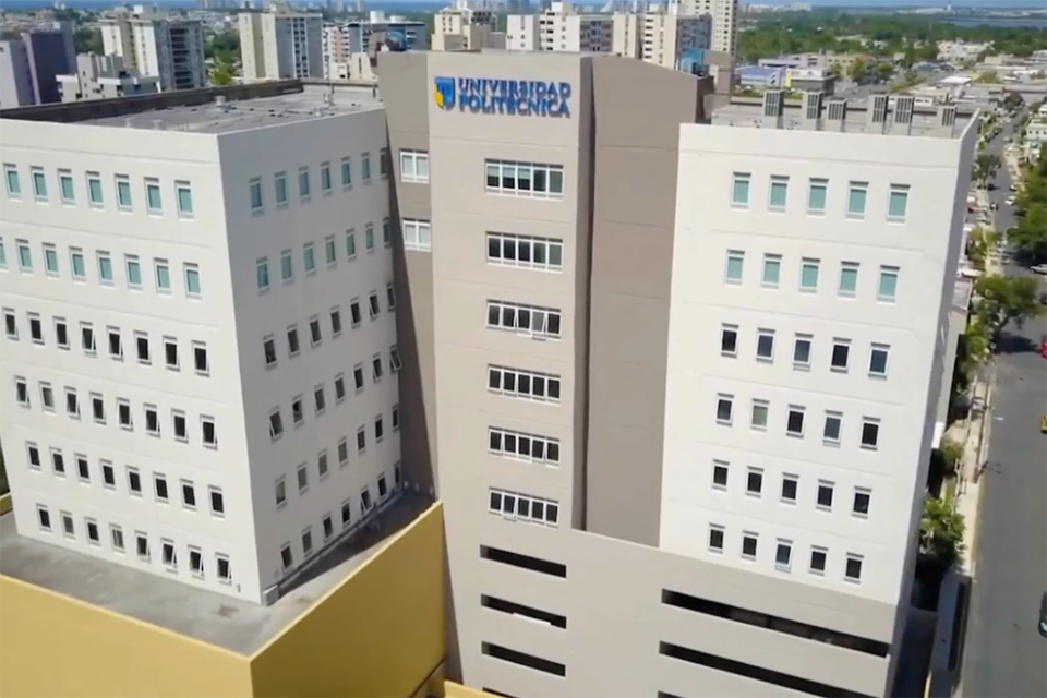 An aerial view of the Polytechnic University of Puerto Rico housing