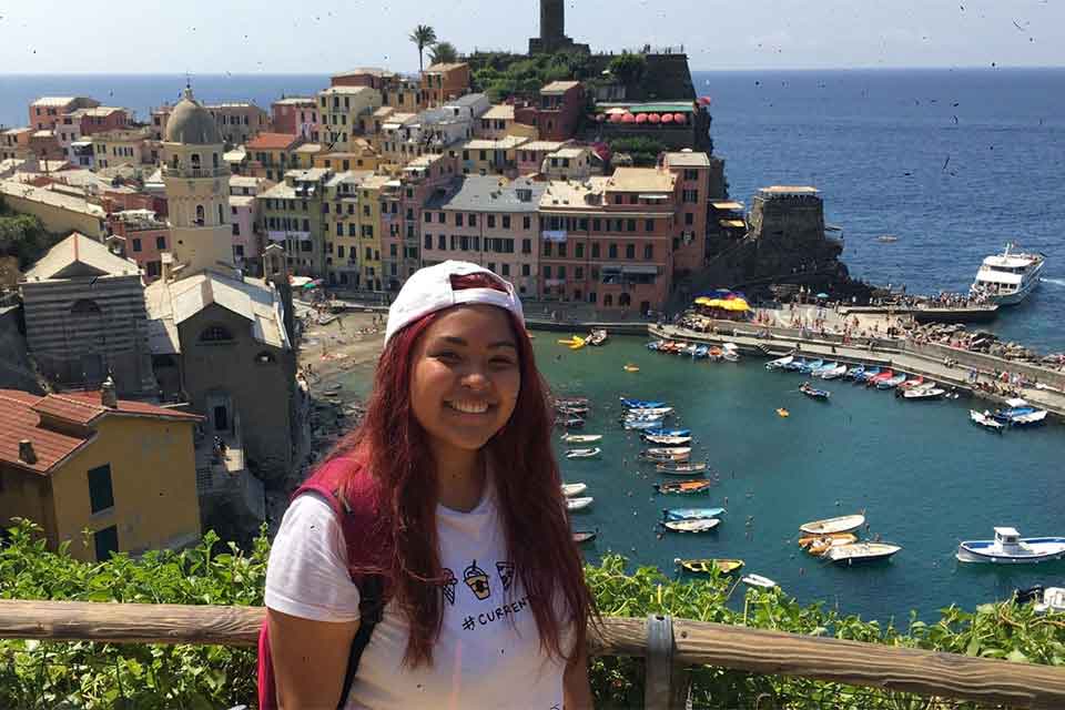 Zoila in Cinque Terre Italy overlooking city