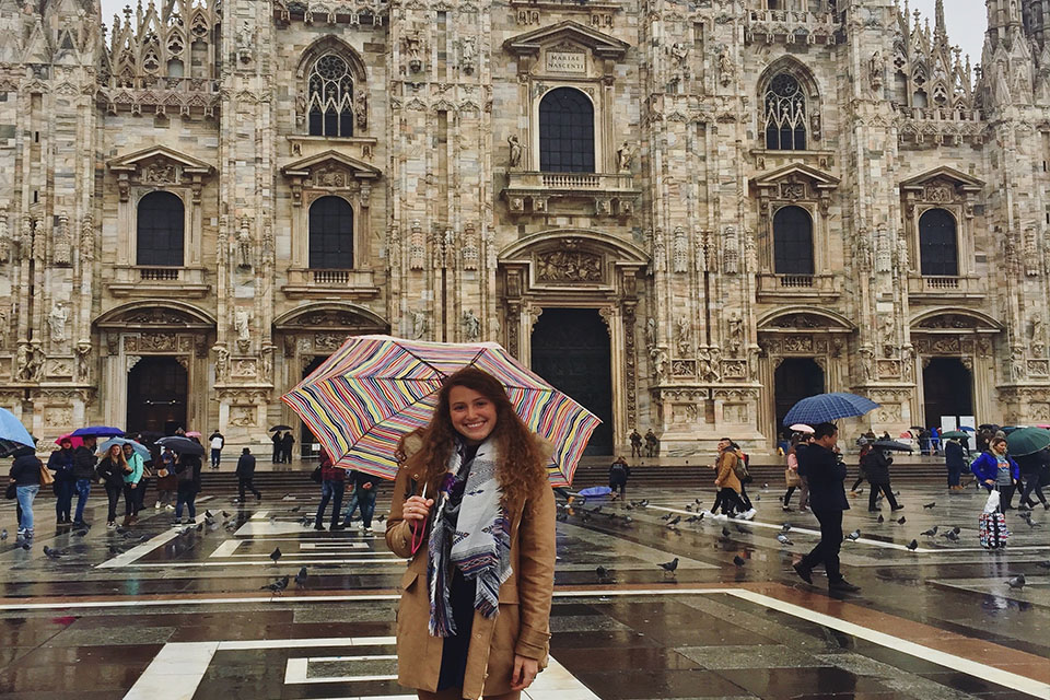 Abby Grinberg in Milan, Italy