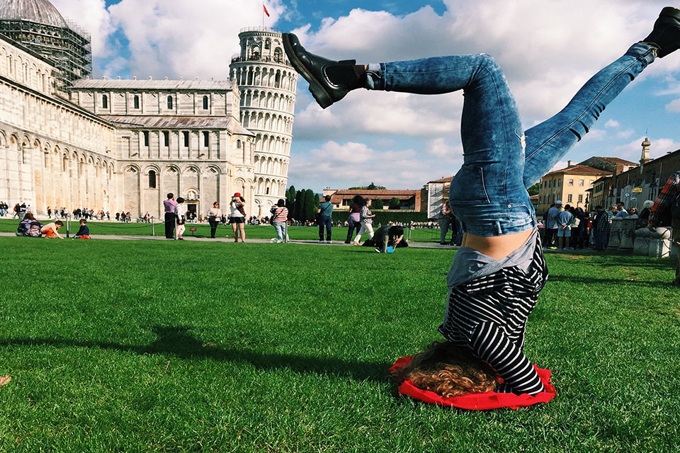 Abby Grinberg in Pisa, Italy
