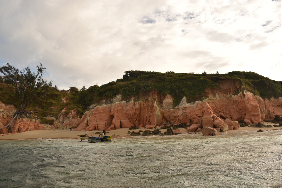 cliffs by beach in Madagascar