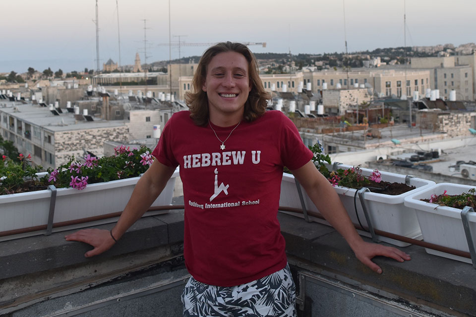 Gabriel Sanders in Jerusalem, Israel