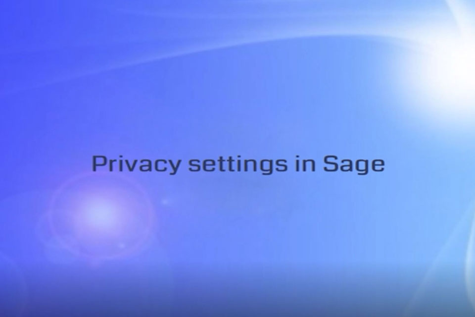 Sage Privacy Settings