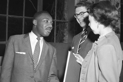 martin luther kings talks with students
