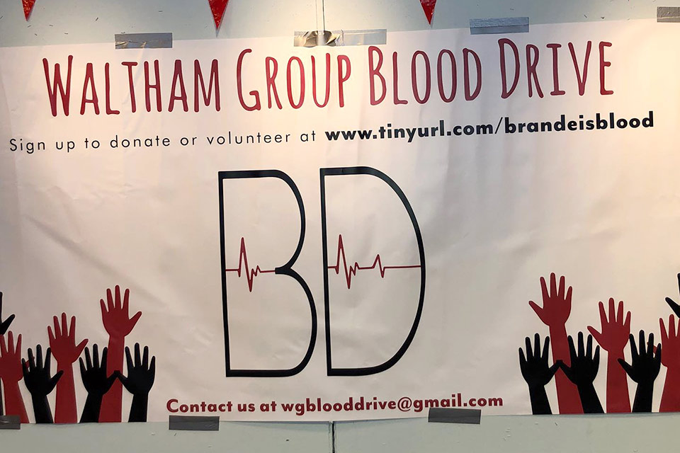 Waltham Group Blood Drive banner