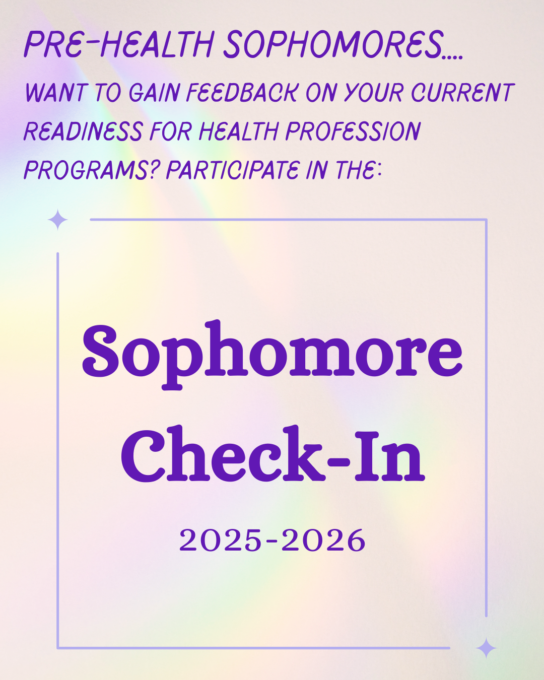sophomore check-in advertisement