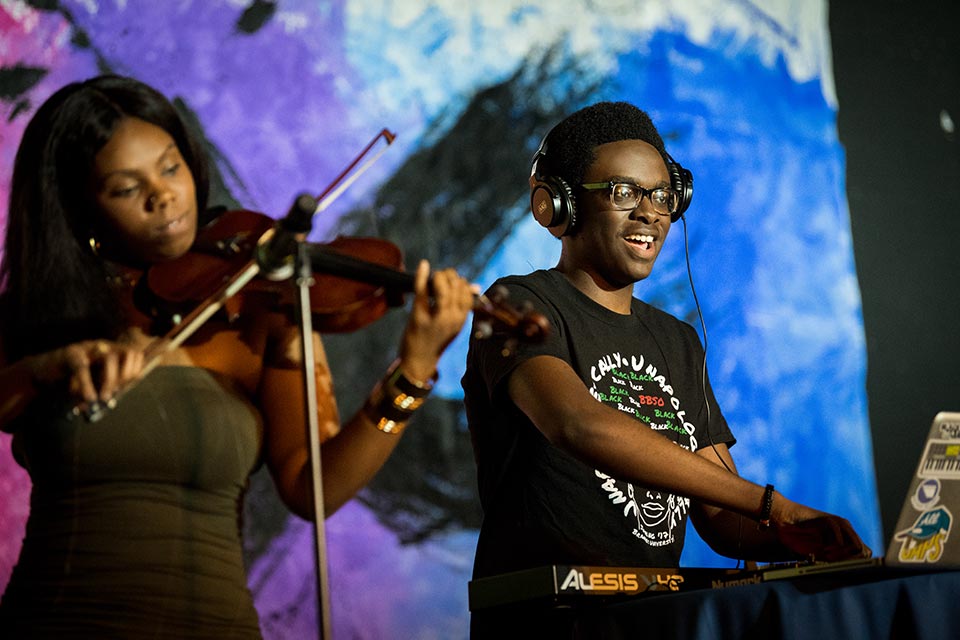 Students performing during Culture X