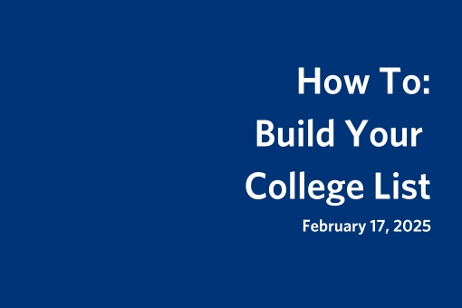 How to: Build Your College List