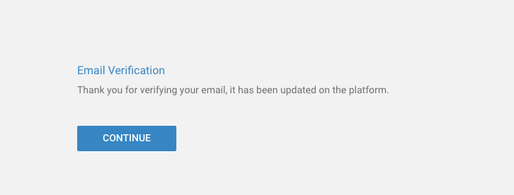 B Connect Email Verification Message