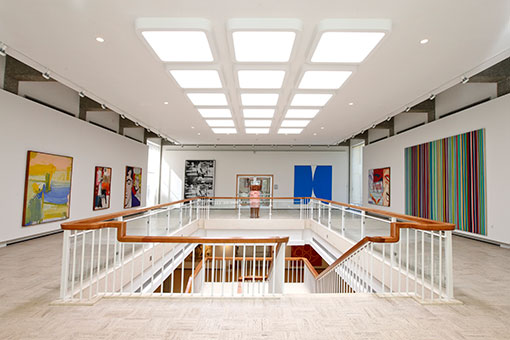Interior shot of the Rose Art Museum 