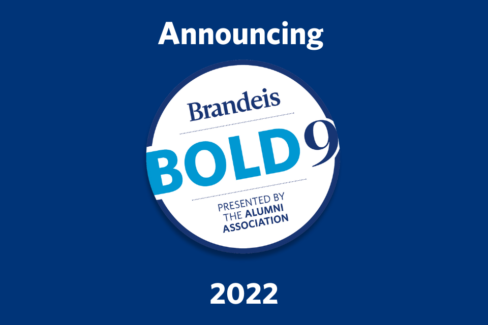 "Announcing" and logo for BOLD 9 and "2022" against a blue background