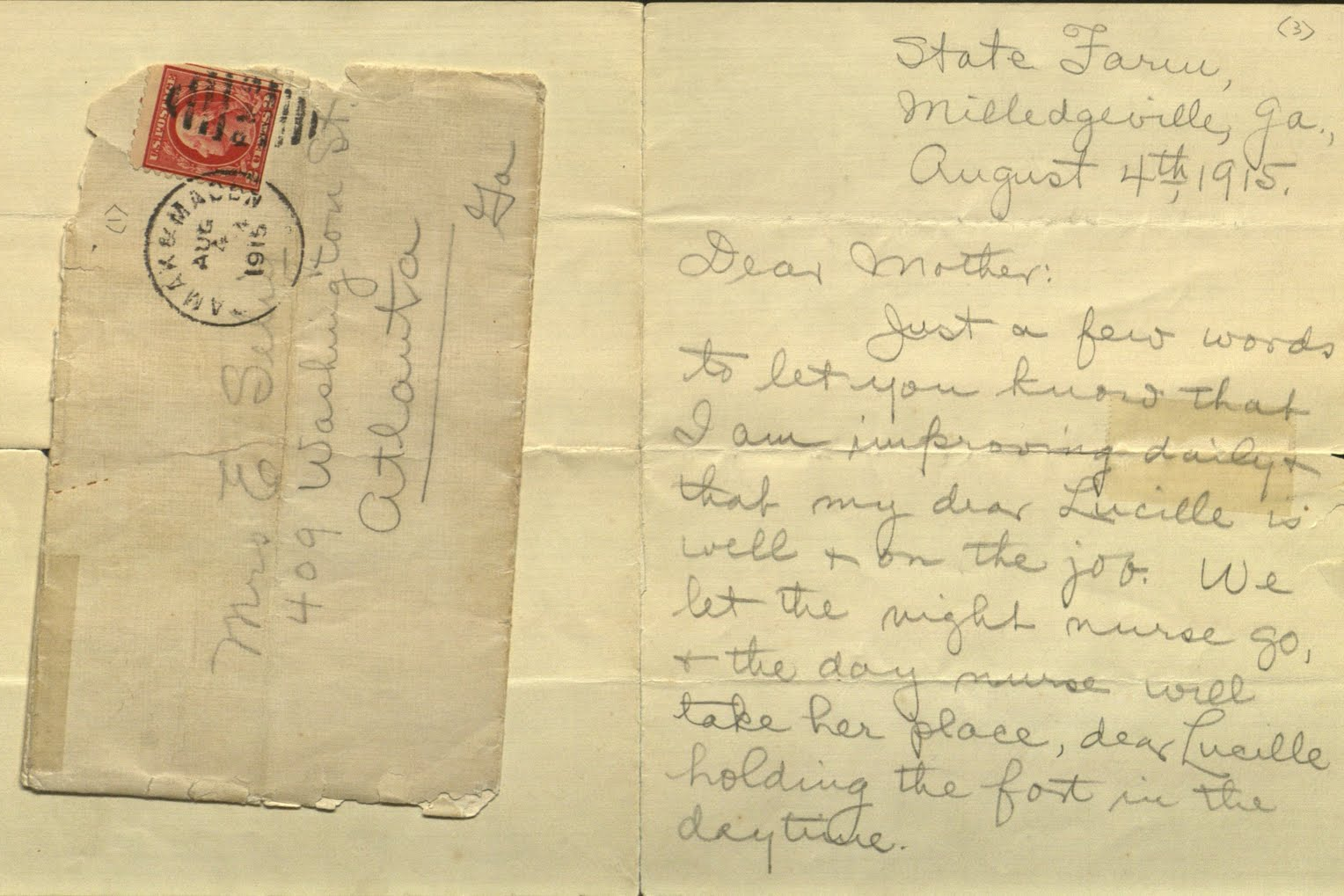 The original letter from the Leo Frank Trial Collection