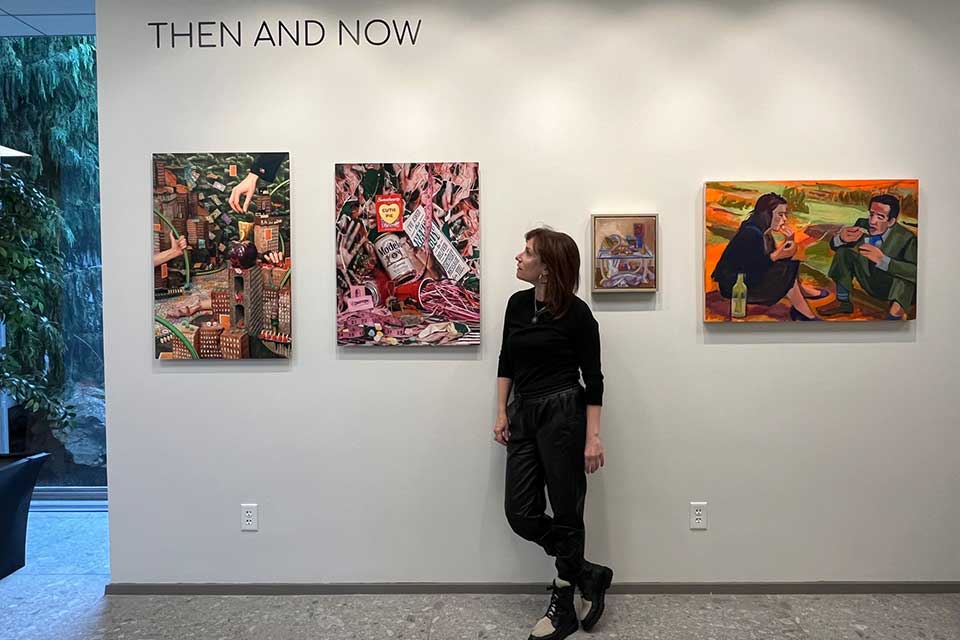 Andrea Soloway in the Alumni Art Gallery