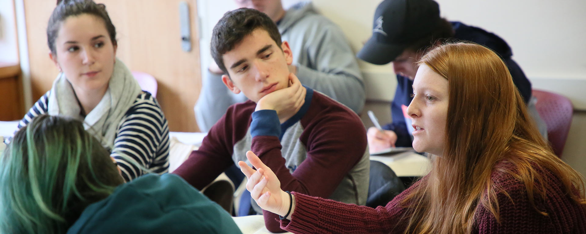 Maura Farrelly leading class of students