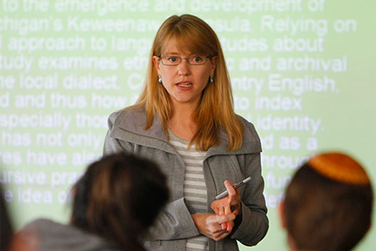 Janet McIntosh teaching a class