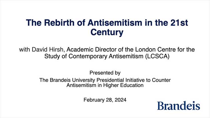 Title slide: The Rebirth of Antisemitism in the 21st Century