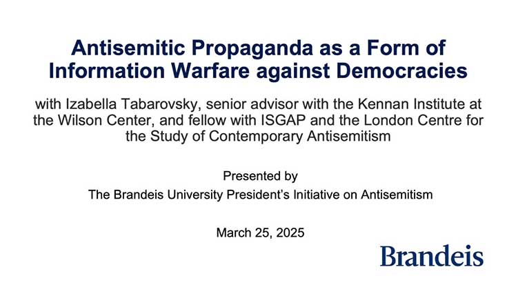Title slide: Antisemitic Propaganda as a Form of Information Warfare against Democracies