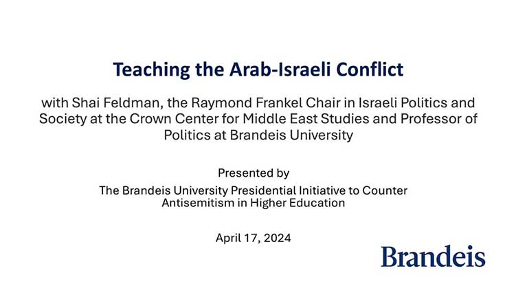 Title slide: Teaching the Arab-Israeli Conflict