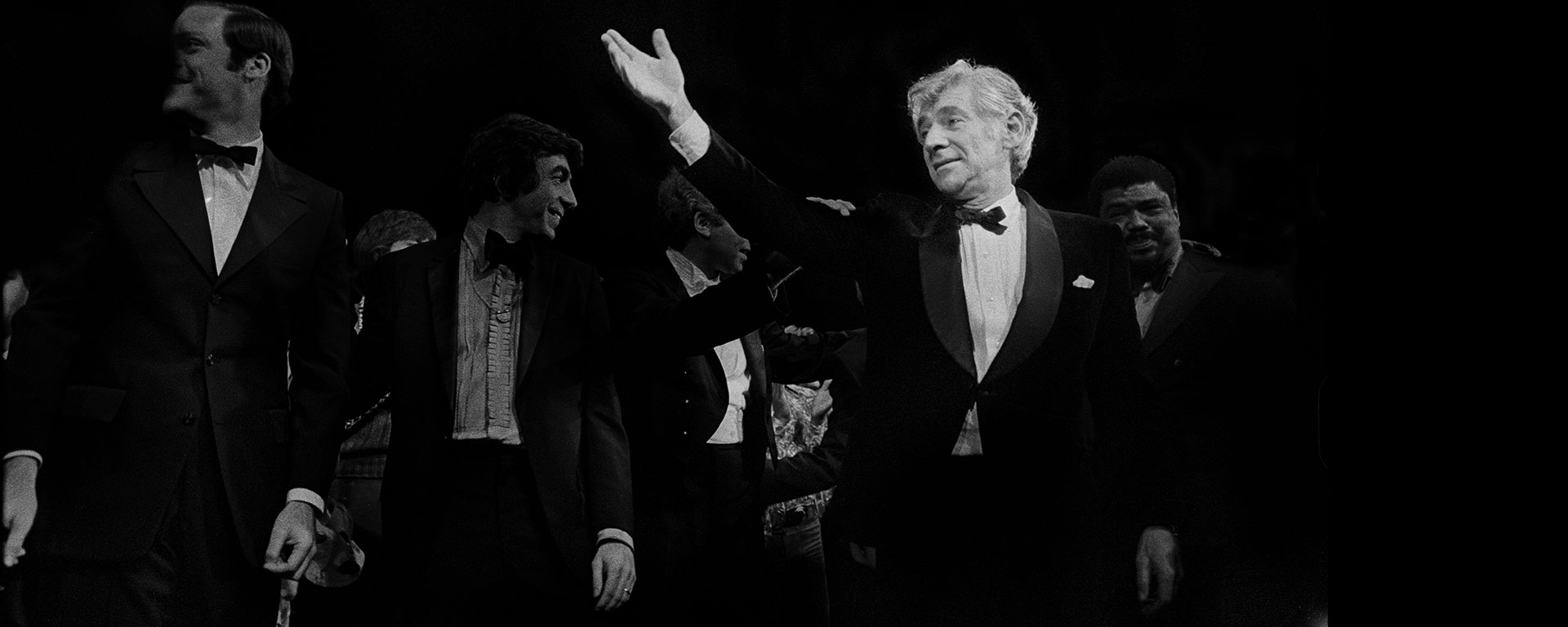 Leonard Bernstein receiving applause