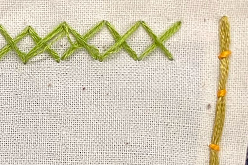 Embroidery on denim