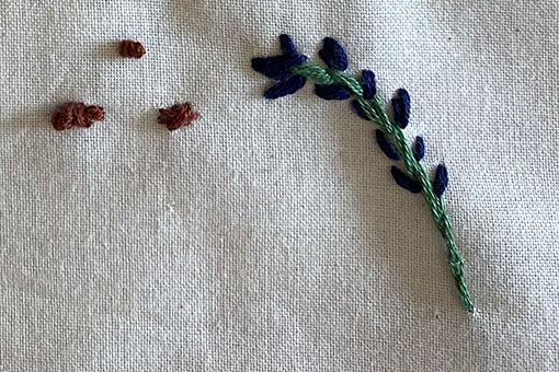 Embroidery on denim