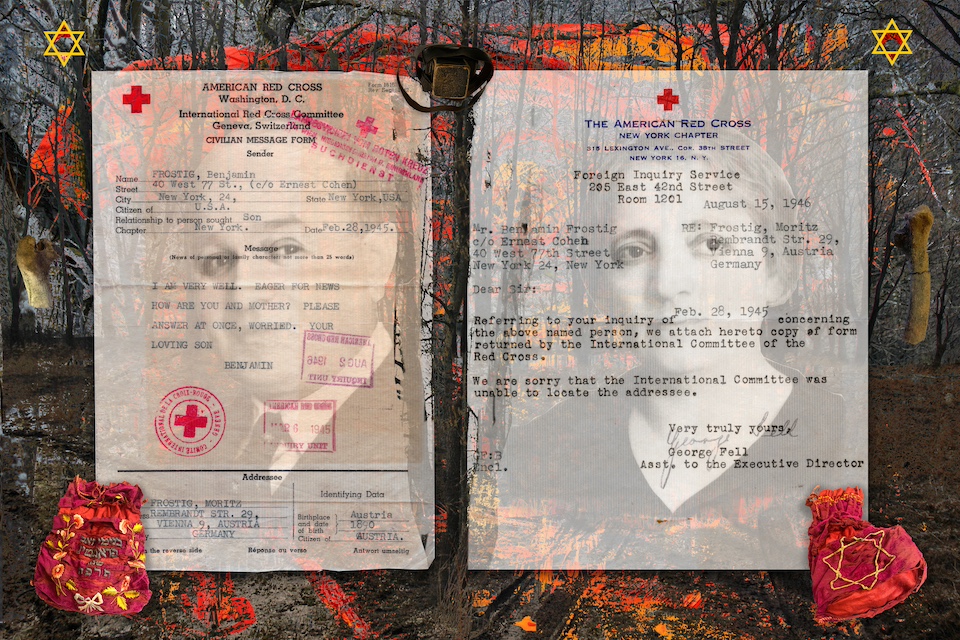 documents from American Red Cross concerning whereabouts of a deceased relative