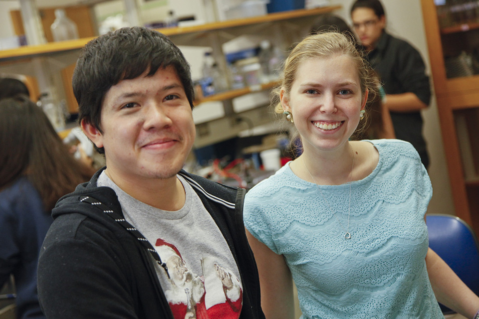 Two Biotechnology students