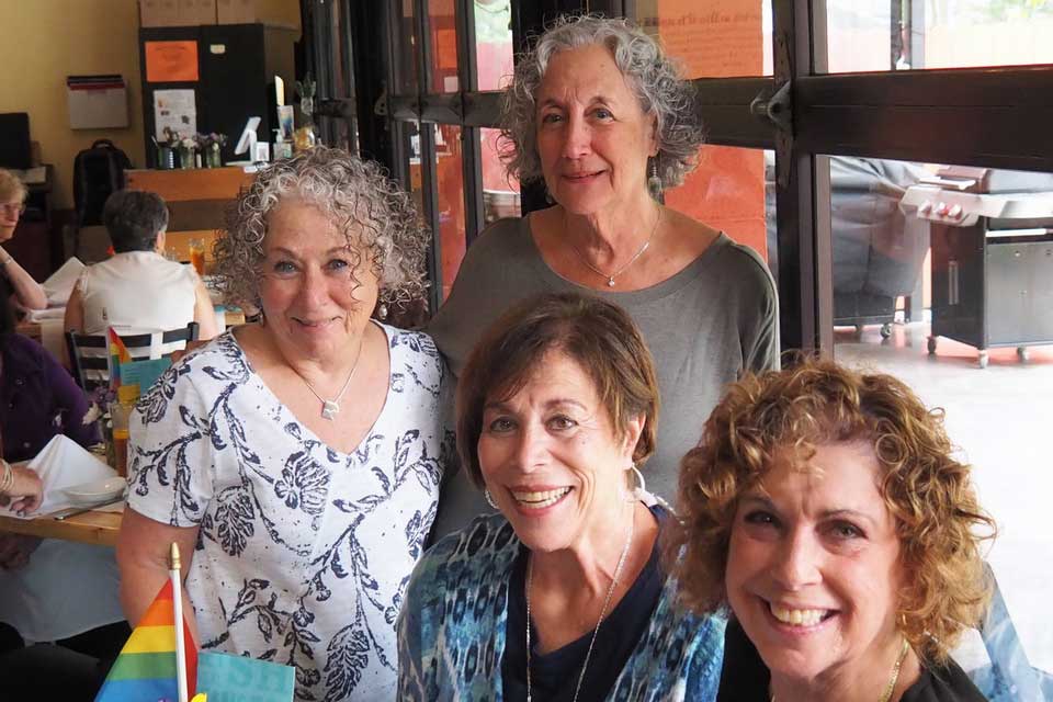 Group seated at an outdoor event