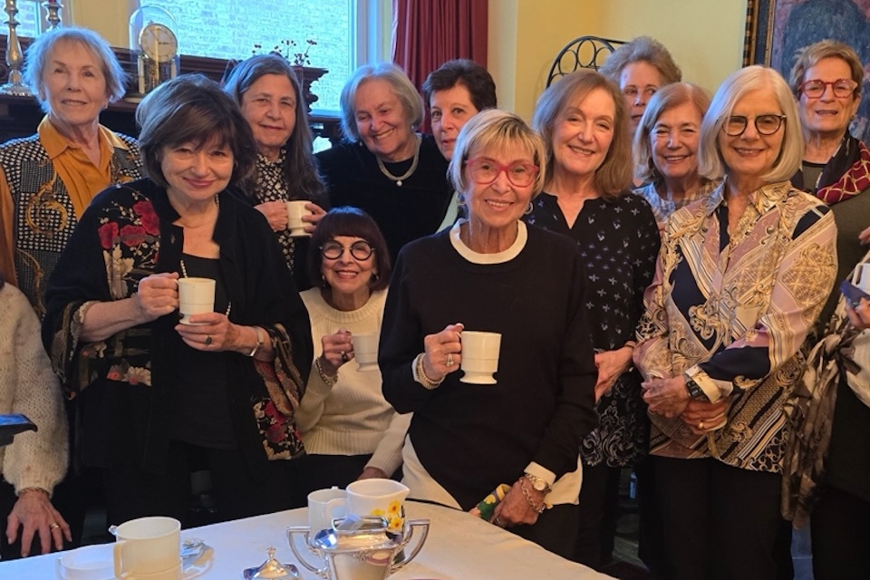 Group photo at coffee