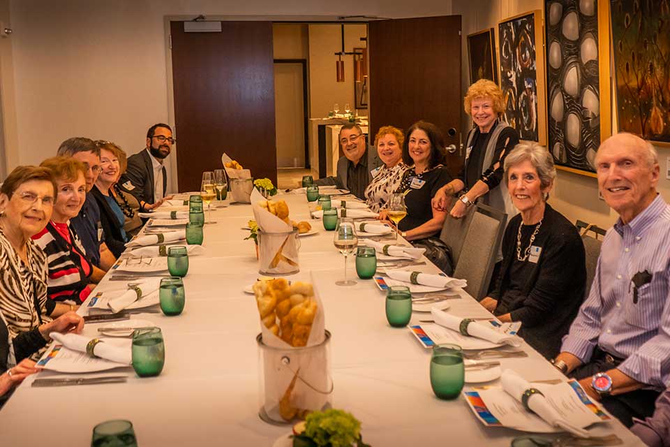 Group of people at a luncheon table