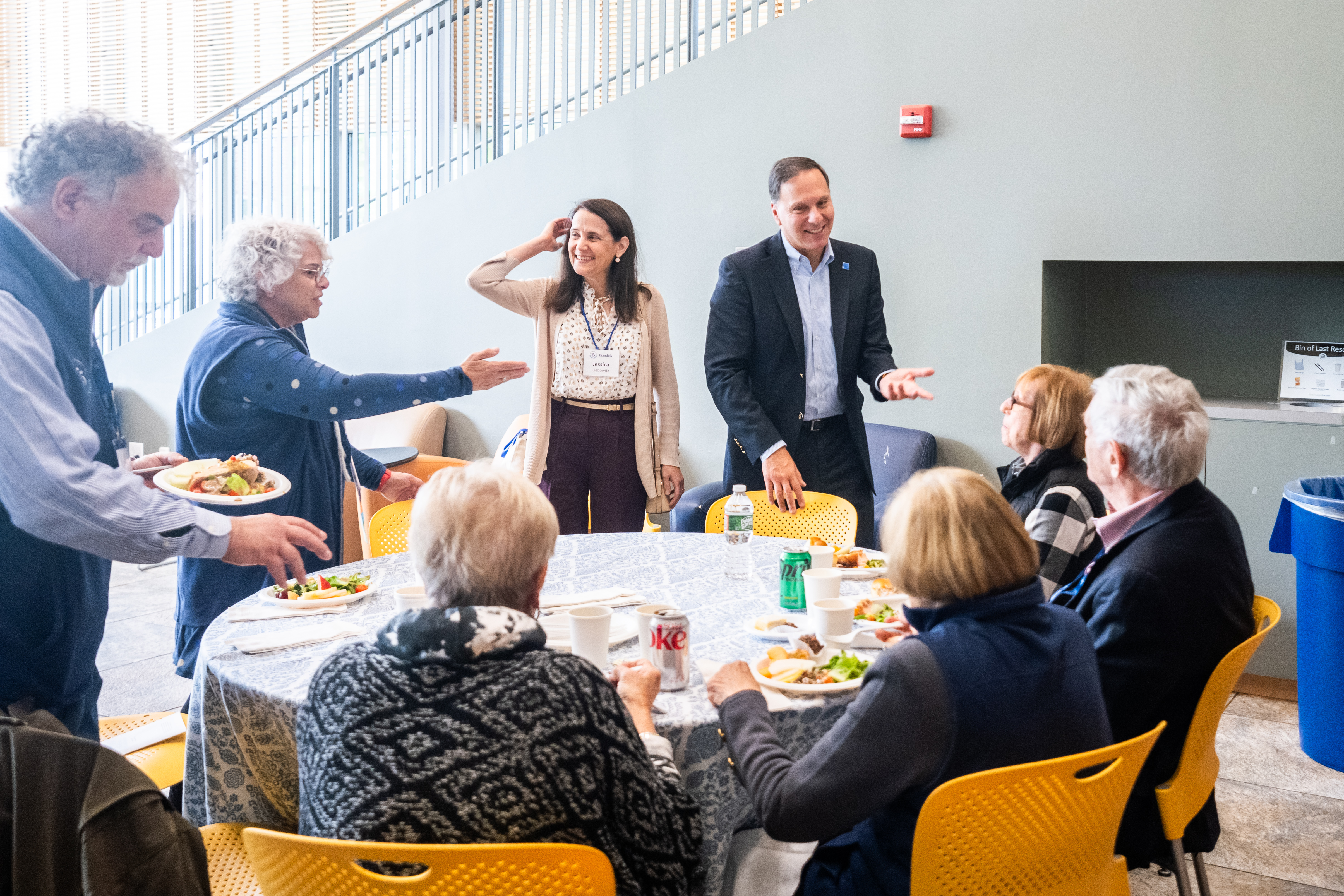 Brandeis President Ron Liebowitz at BNC lunch with members