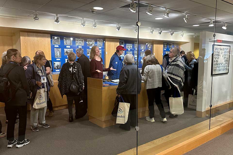 BNC members tour the Brandeis Library