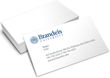 Example of Brandeis University business card
