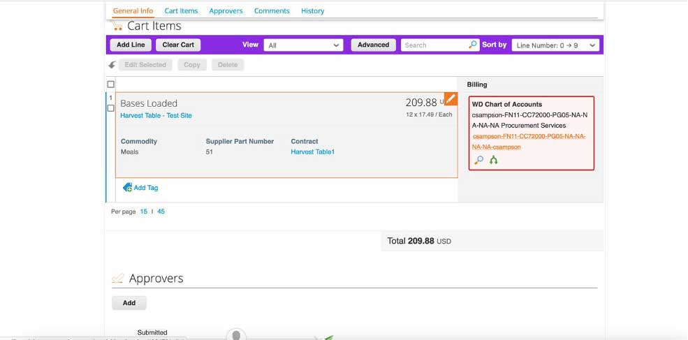 example of shopping cart