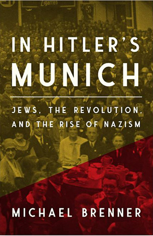 Book Cover in sepia tones displaying the text "In Hitler's Munich"