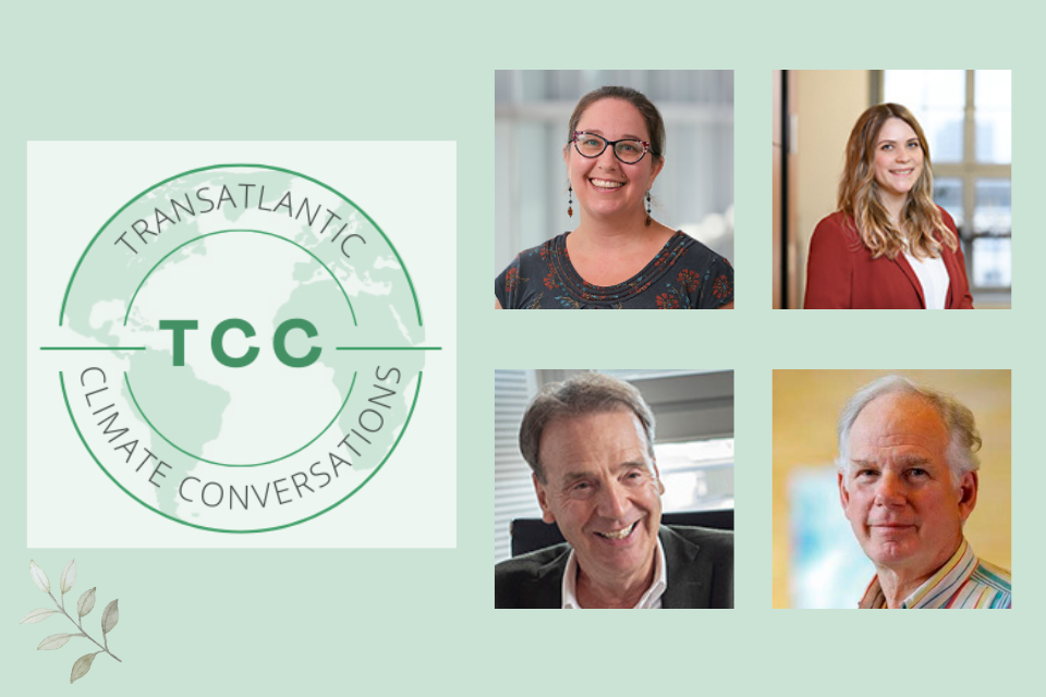 Green TCC banner with 4 people