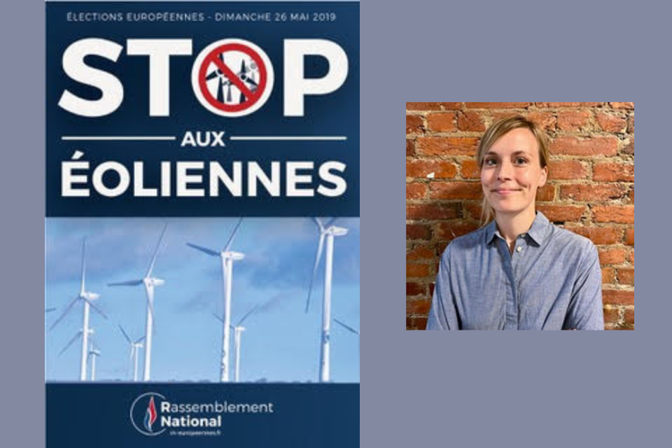 Stop greenwashing banner and a picture of Pauliina Patana