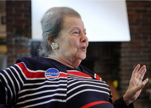 Erica Ball speaking at an event