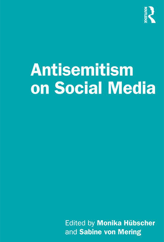 Turquoise book cover of "Antisemitism on Social Media"