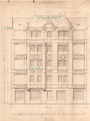 Architect drawing of a Berlin House at Lippehner 35.