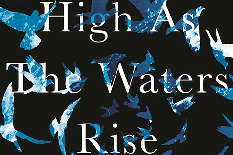 Book cover for High as waters with doves on the front