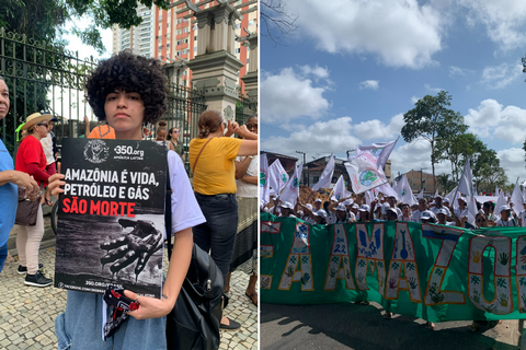 Pictures from a climate rally in South America
