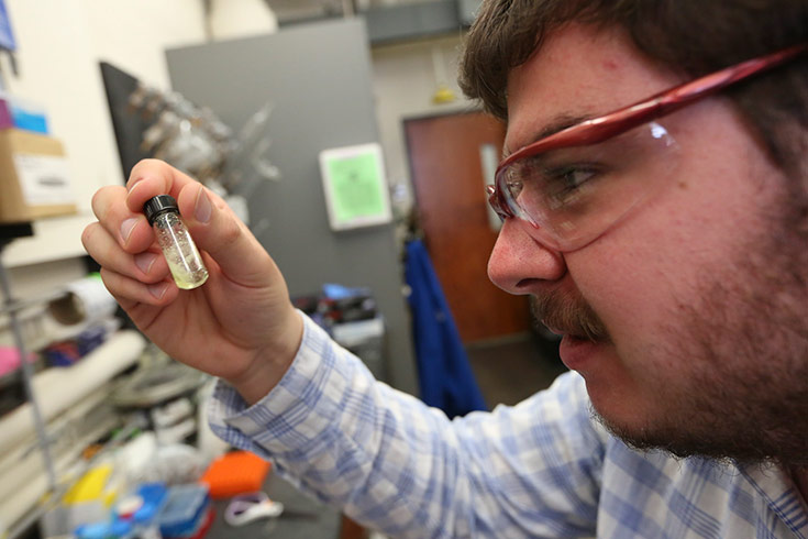 Richard Haburcak in science lab