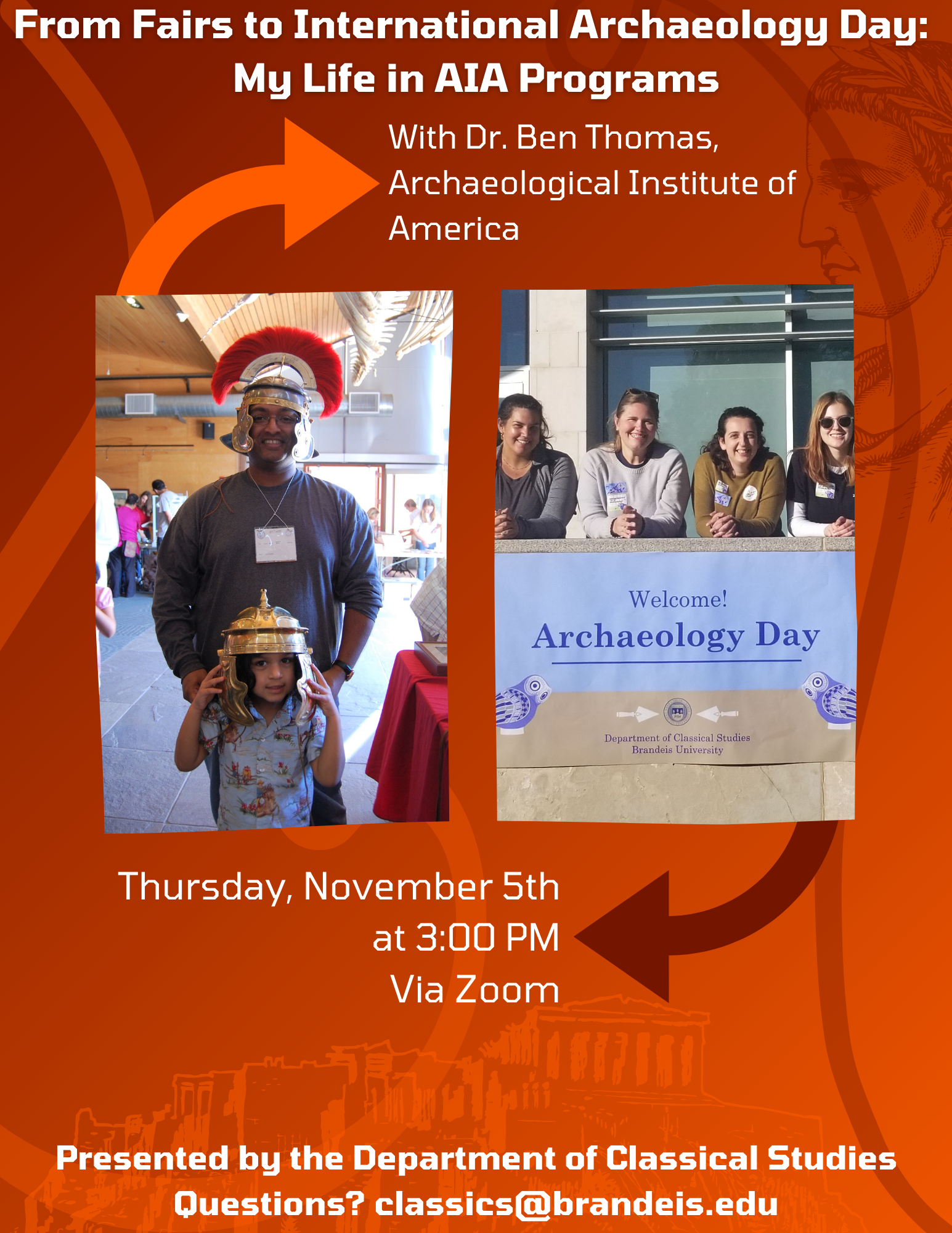 Digital Flyer for From Fairs to International Archaeology Day: My Life in AIA Programs