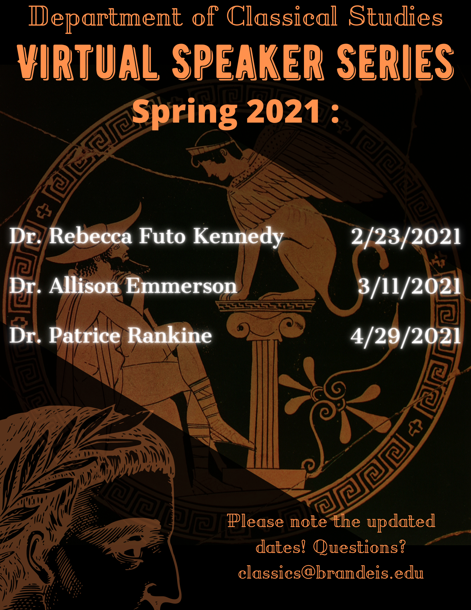 pdated Announcement for the Spring 2021 Classical Studies Speaker Series